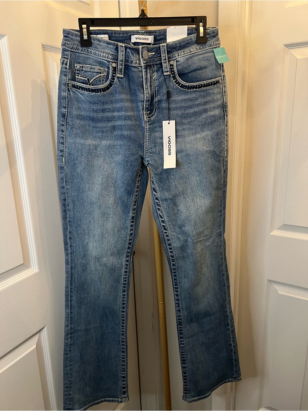 Vigoss Women's Light Blue slight boot Leg Jeans
